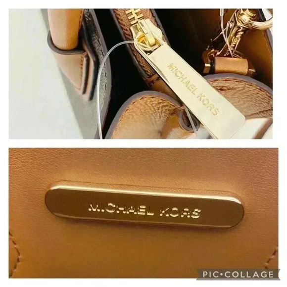 Michael Kors purse Mercer messenger crossbody in brown signature - Picture 9 of 10